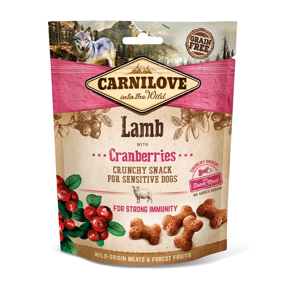 Carnilove Hund Premium Crunchy Snack Lamb with Cranberries Lamm mit Cranberries Verpackung 200g