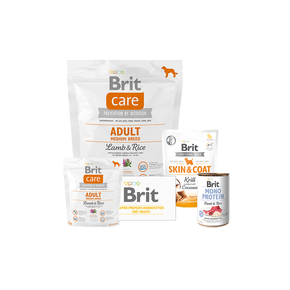 Brit Care Dog - Probierpaket - Adult Medium Breed - Lamb & Rice