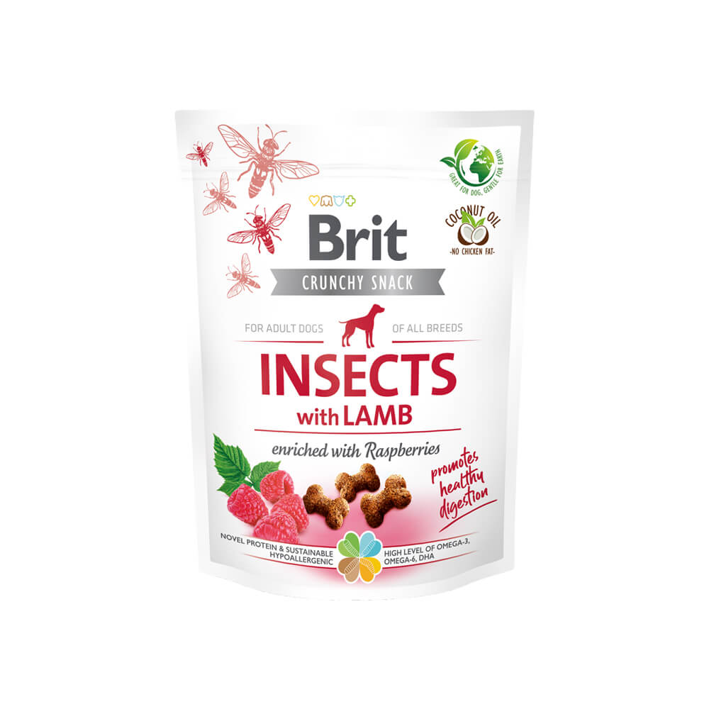 Brit Crunchy Cracker - Insects with Lamb enriched with Raspberries