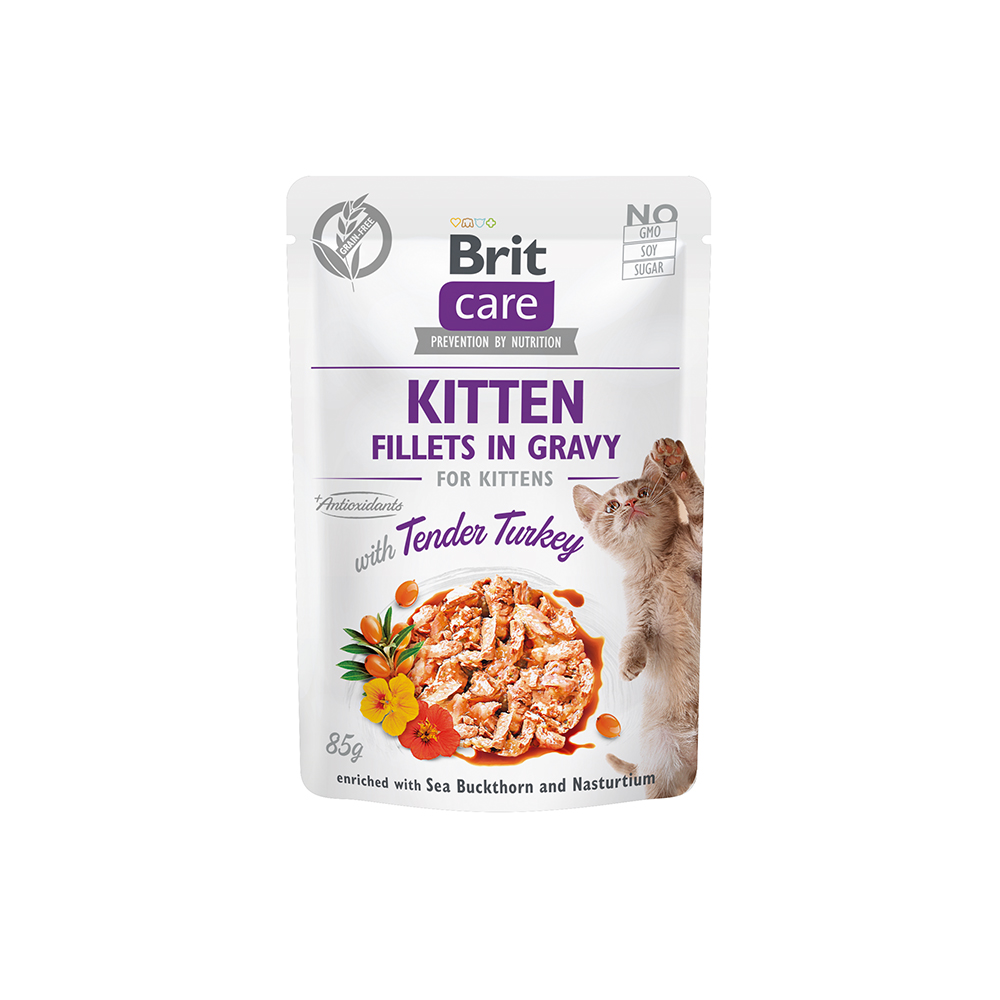 Brit Care Cat - Kitten - Fillets in Gravy with Tender Turkey 