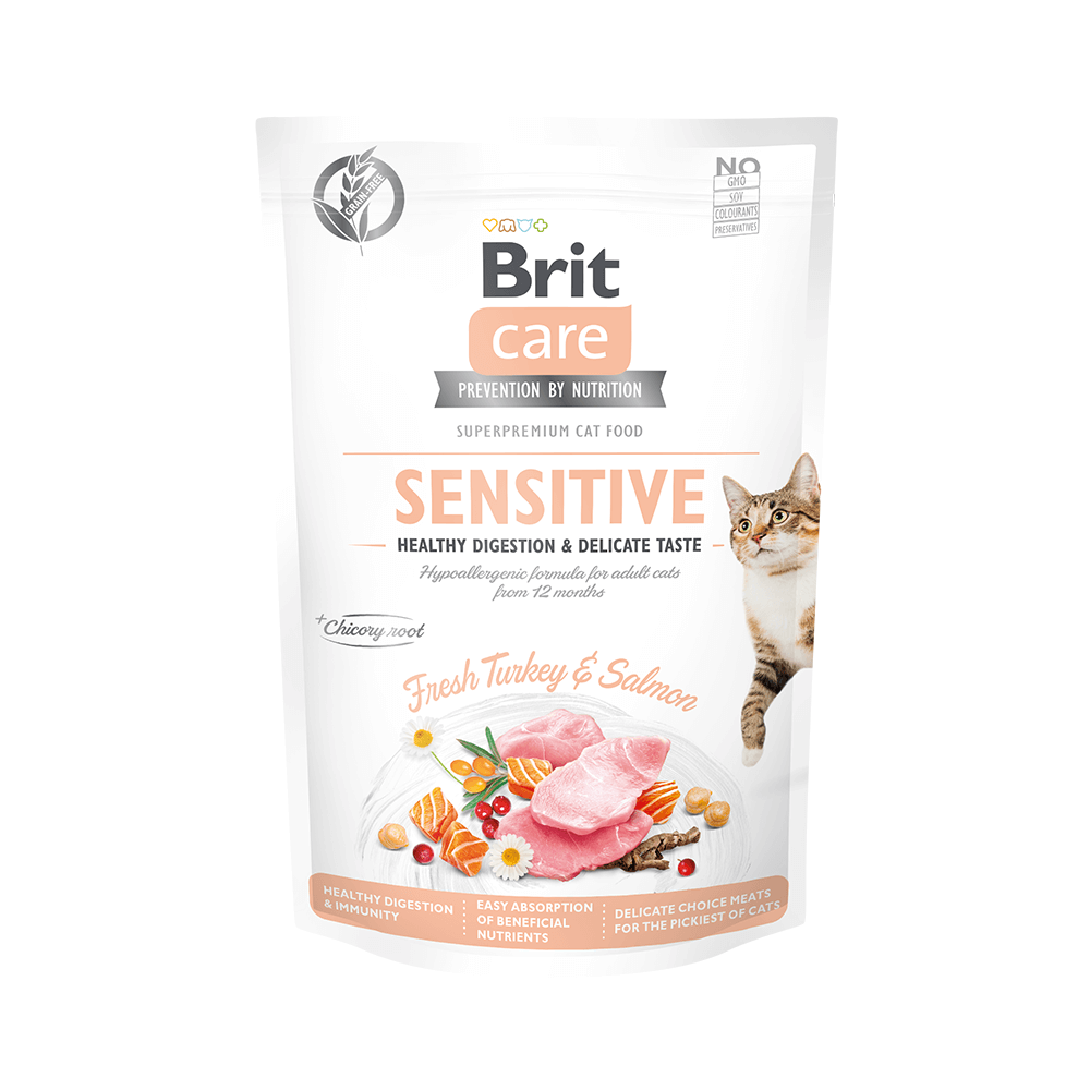 Probe Brit Care Cat Grain-Free - Sensitive - Healthy Digestion & Delicate Taste