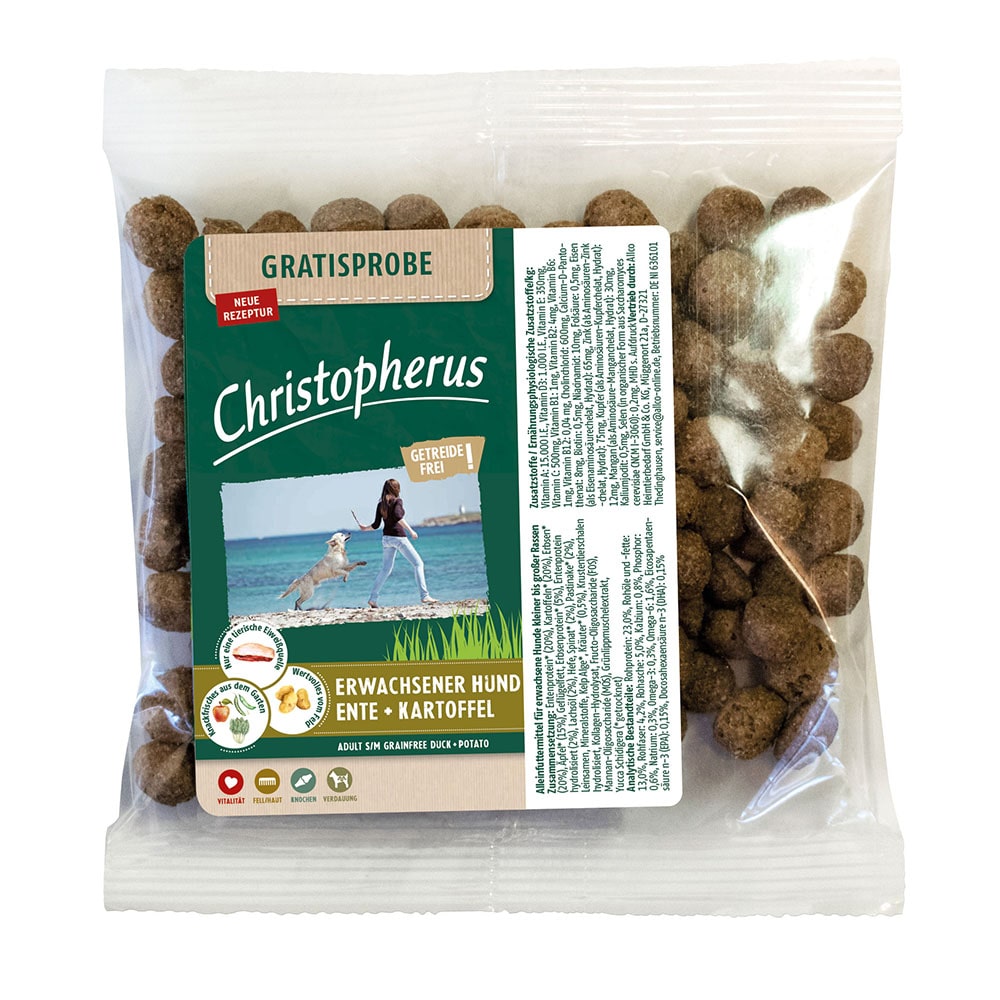 Probe Christopherus – Getreidefrei Ente + Kartoffel