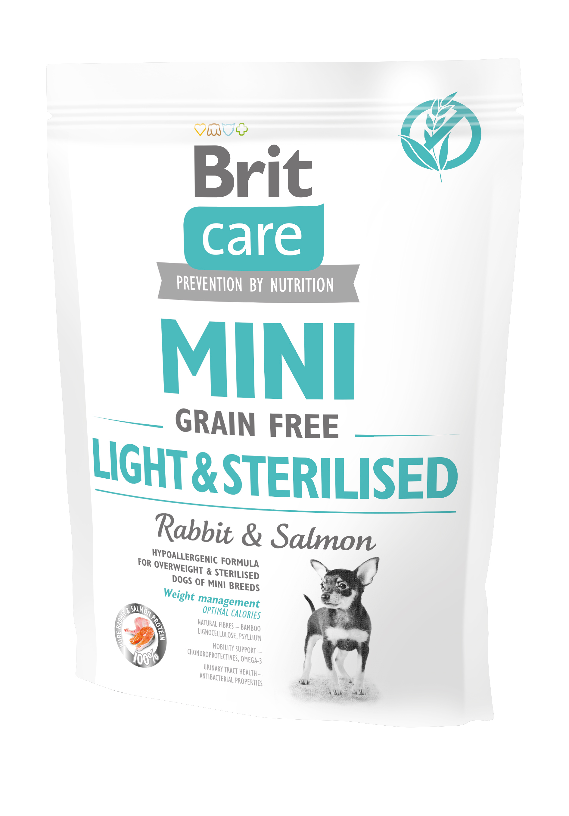 Brit Care Mini -  Grain Free Light & Sterilised Kaninchen und Lachs