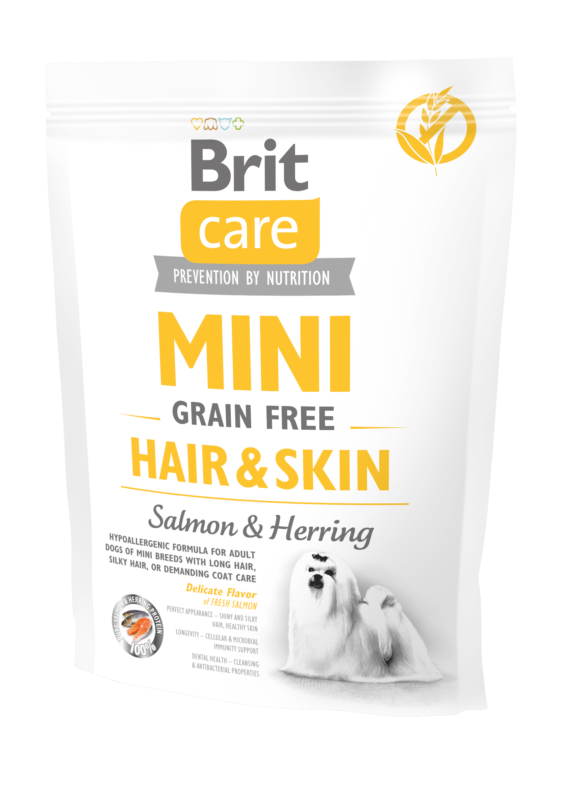 Brit Care Mini - Grain Free Hair & Skin Lachs und Hering